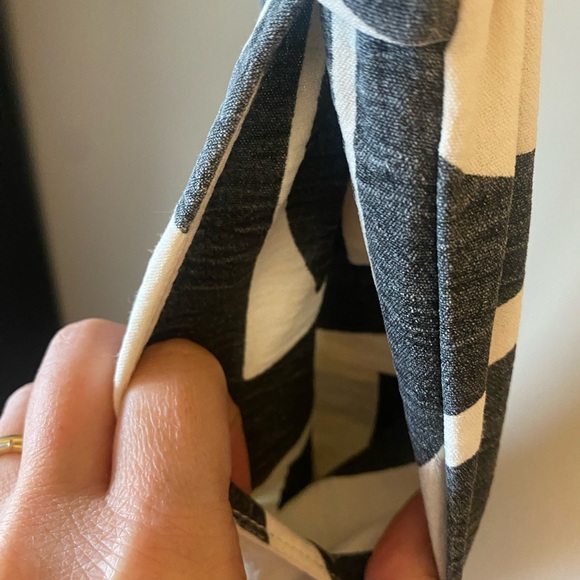 Haver + Blair Wide Leg Gray & Cream Wide Leg Geometric Pant-Size S - Picture 7 of 7